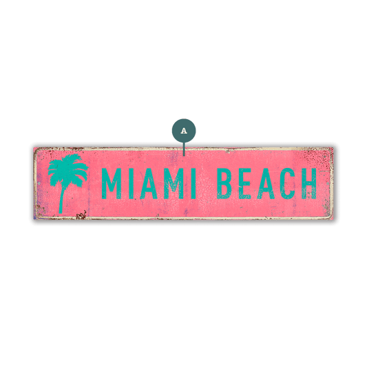 Landmark Palms Custom Signs: Pink 1 - Wall Decor