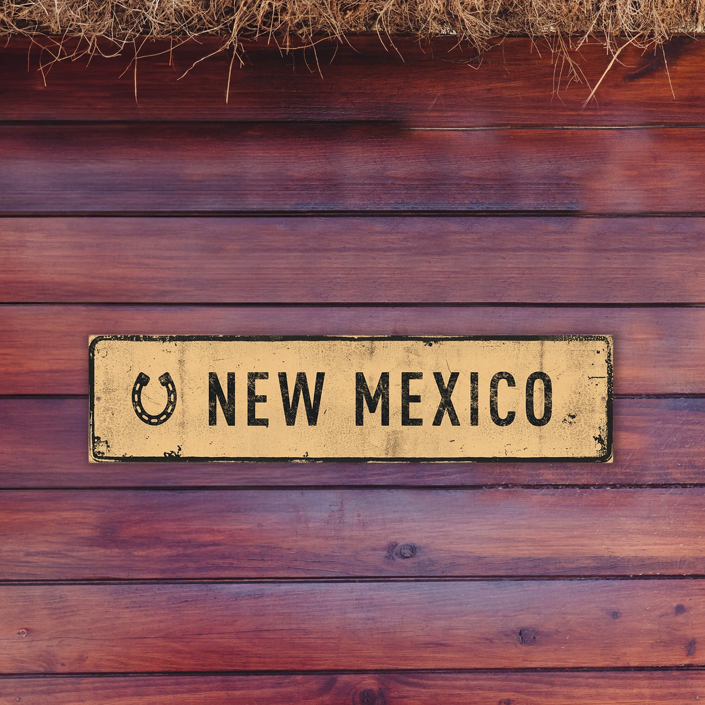 Landmark Horseshoe Custom Signs: Tan - Wall Decor