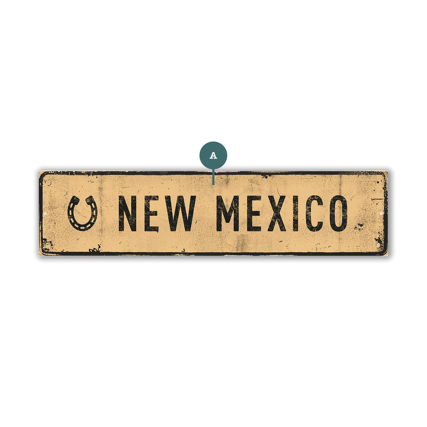 Landmark Horseshoe Custom Signs: Tan - Wall Decor