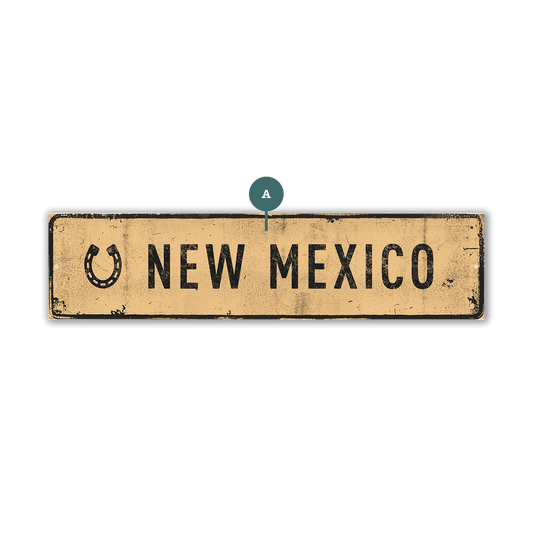 Landmark Horseshoe Custom Signs: Tan - Wall Decor