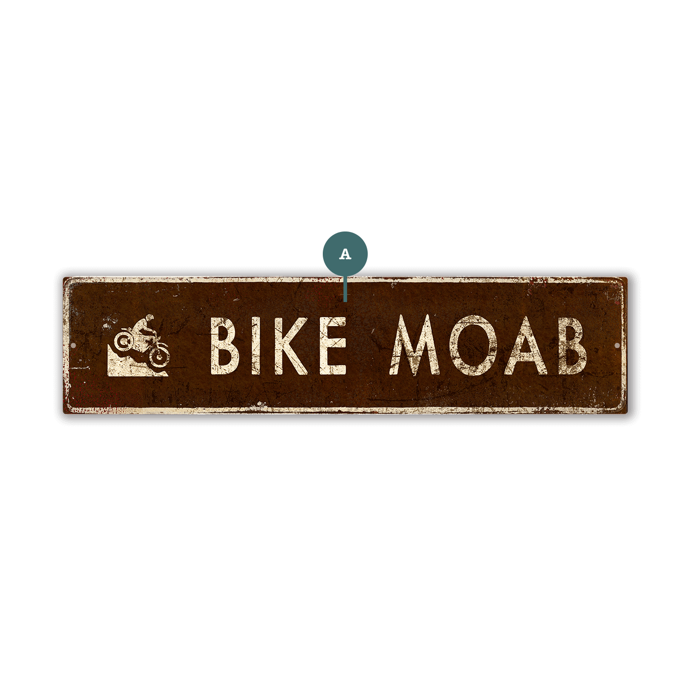 Landmark Motorbike Custom Signs: Brown - Wall Decor