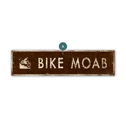 Landmark Motorbike Custom Signs: Brown - Wall Decor