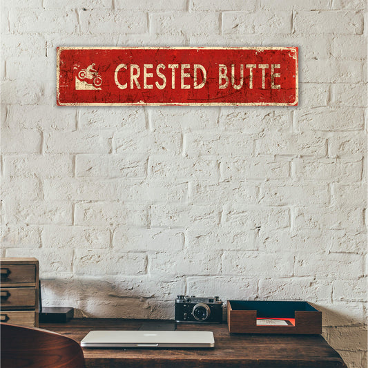 Landmark Motorbike Custom Signs: Red - Wall Decor