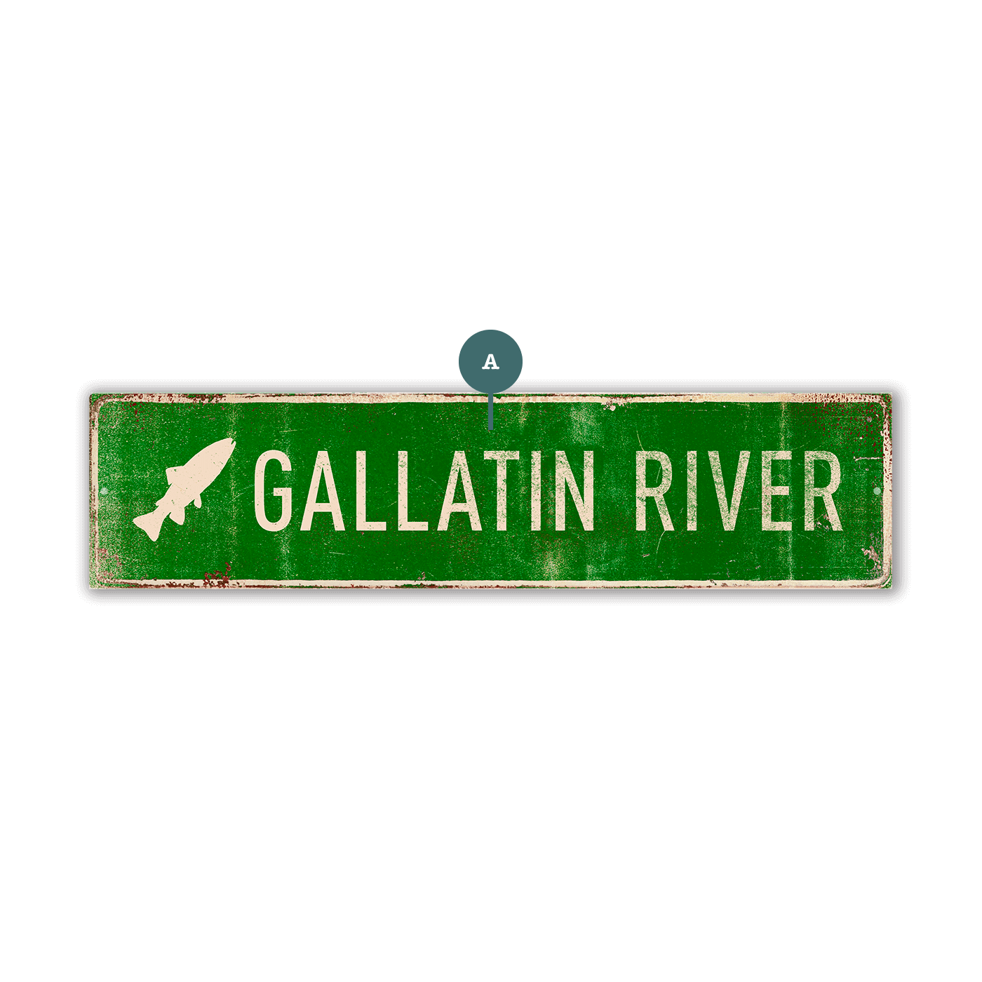Landmark Fish Custom Signs: Green - Wall Decor
