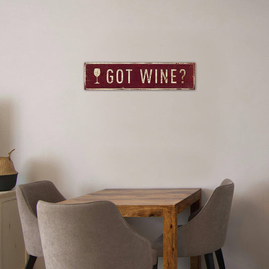 Landmark Wine Glass Custom Signs: Burgundy - Wall Decor