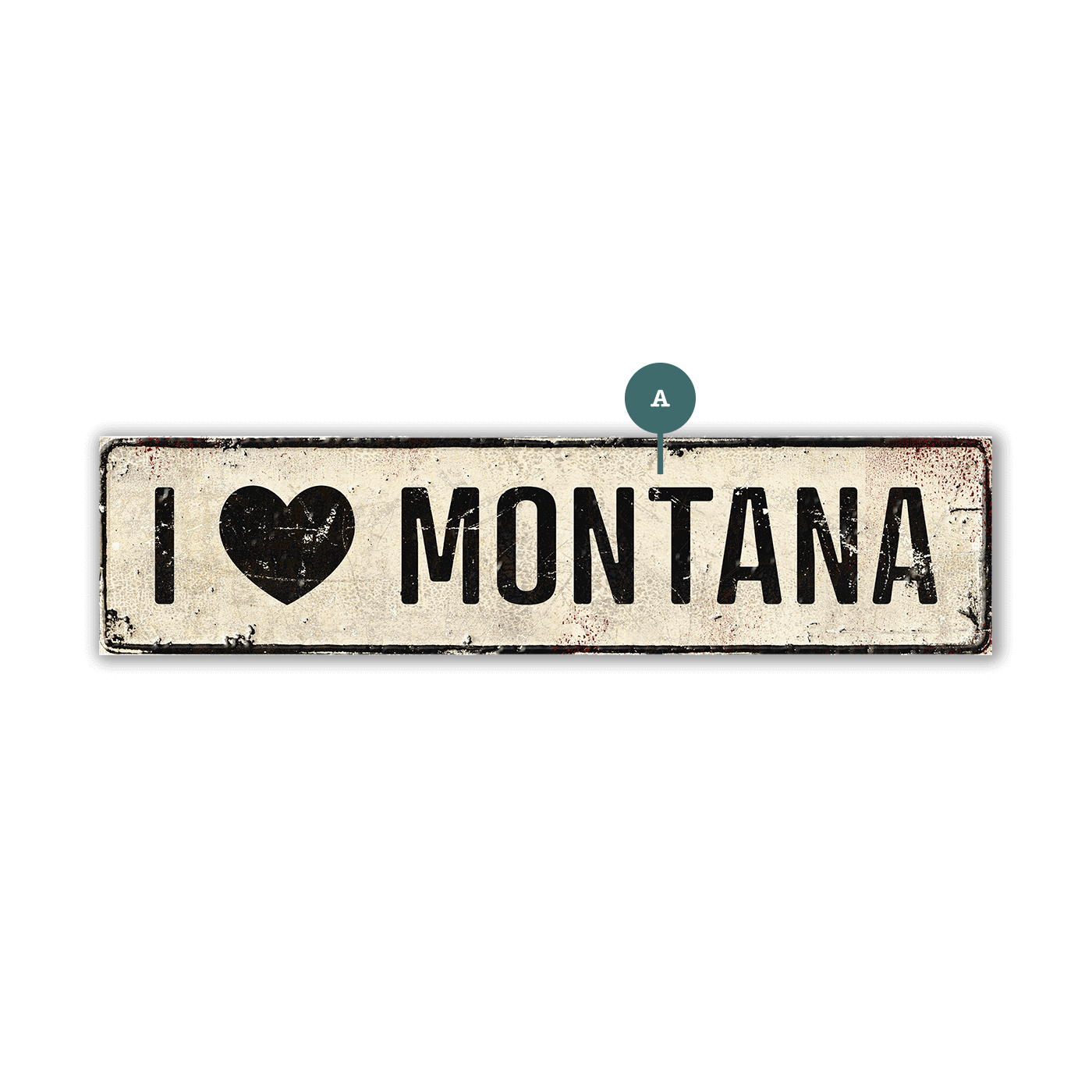 Landmark "I Heart" Custom Signs: White Heart - Wall Decor