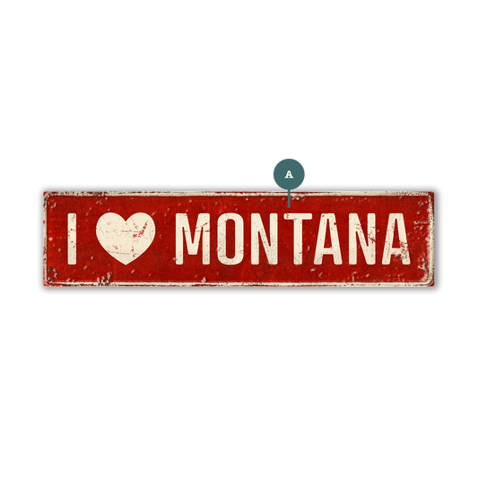 Landmark "I Heart" Custom Signs: Red Heart - Wall Decor