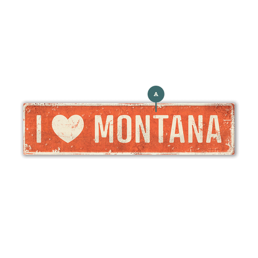 Landmark "I Heart" Custom Signs: Coral Heart - Wall Decor