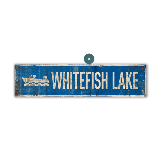 Landmark Speedboat Custom Signs: Blue 1 - Wall Decor