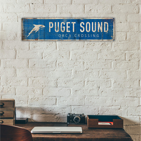 Landmark Orca Custom Signs: Blue 2 - Wall Decor