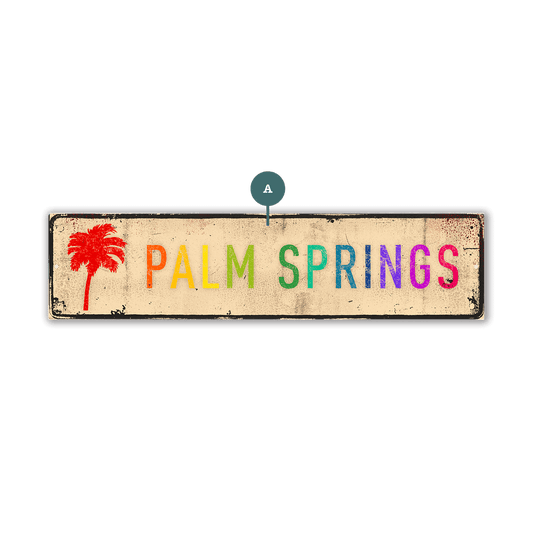 Landmark Palms Custom Signs: Sand Rainbow - Wall Decor