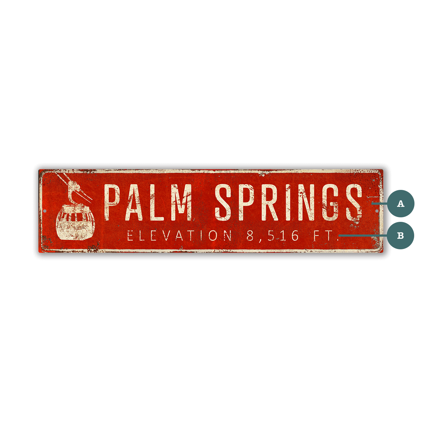 Landmark Tramway Custom Signs: Red 2 - Wall Decor