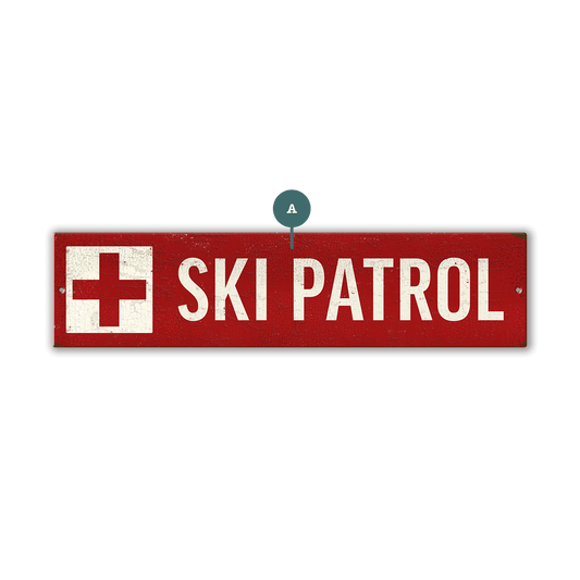 Ski Run Custom Signs: Ski Patrol - Wall Decor
