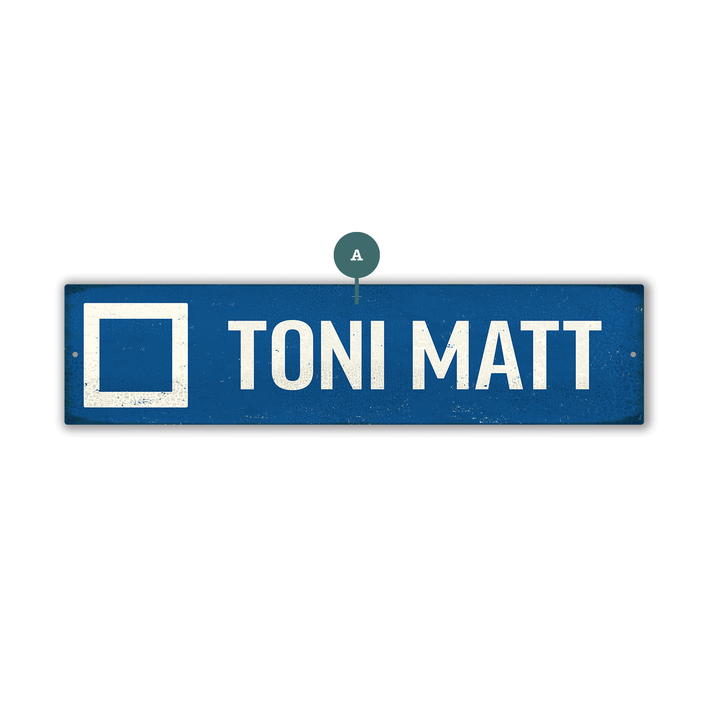 Ski Run Custom Signs: Blue Square - Wall Decor