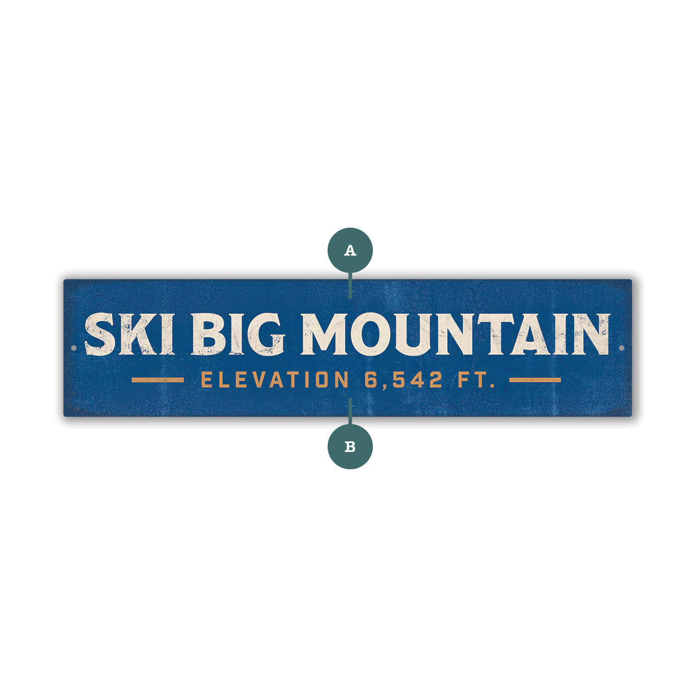 Landmark Signature Custom Signs: Blue 2 - Wall Decor
