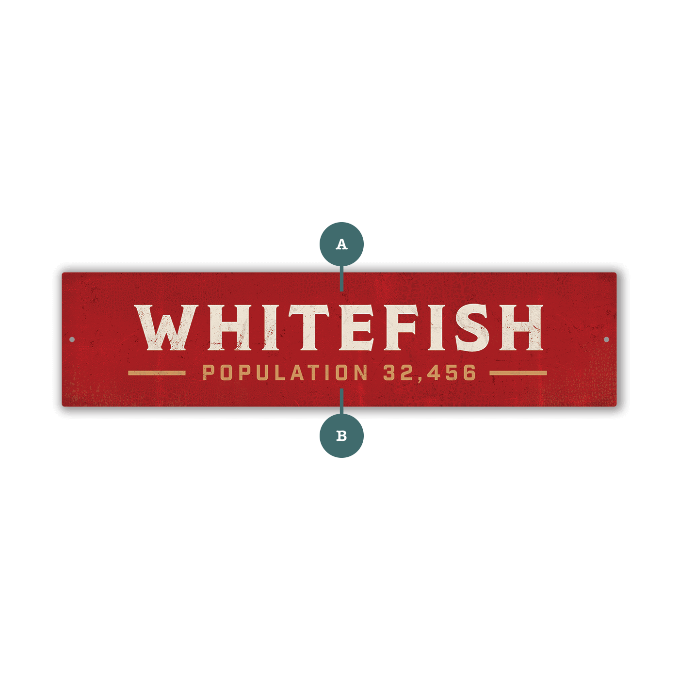 Landmark Signature Custom Signs: Red 2 - Wall Decor