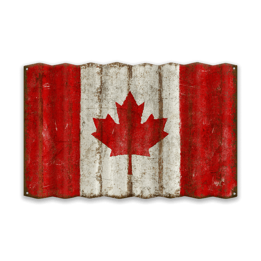 Canadian Flag - Corrugated Metal Wall Art