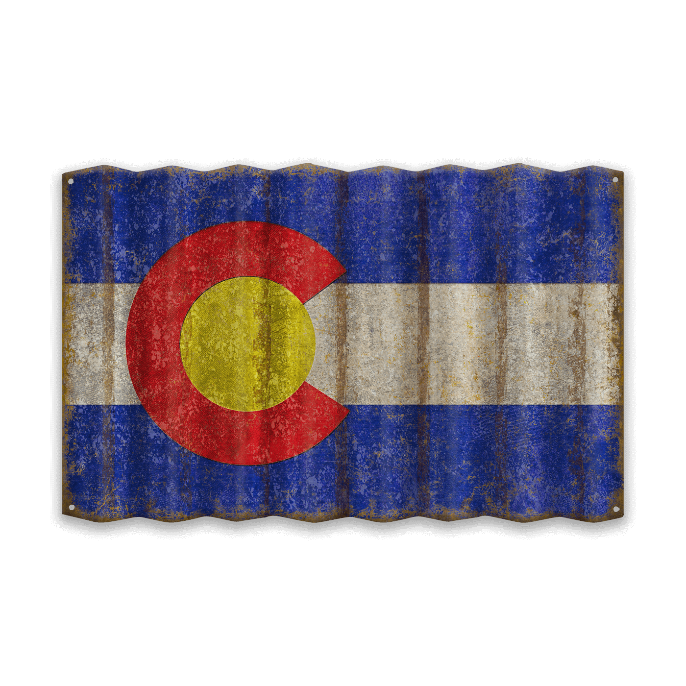 Colorado State Flag - Corrugated Metal Wall Art