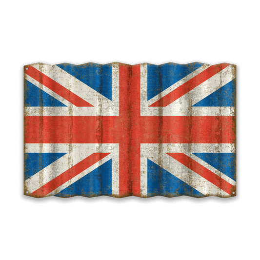 Union Jack Flag - Corrugated Metal Wall Art