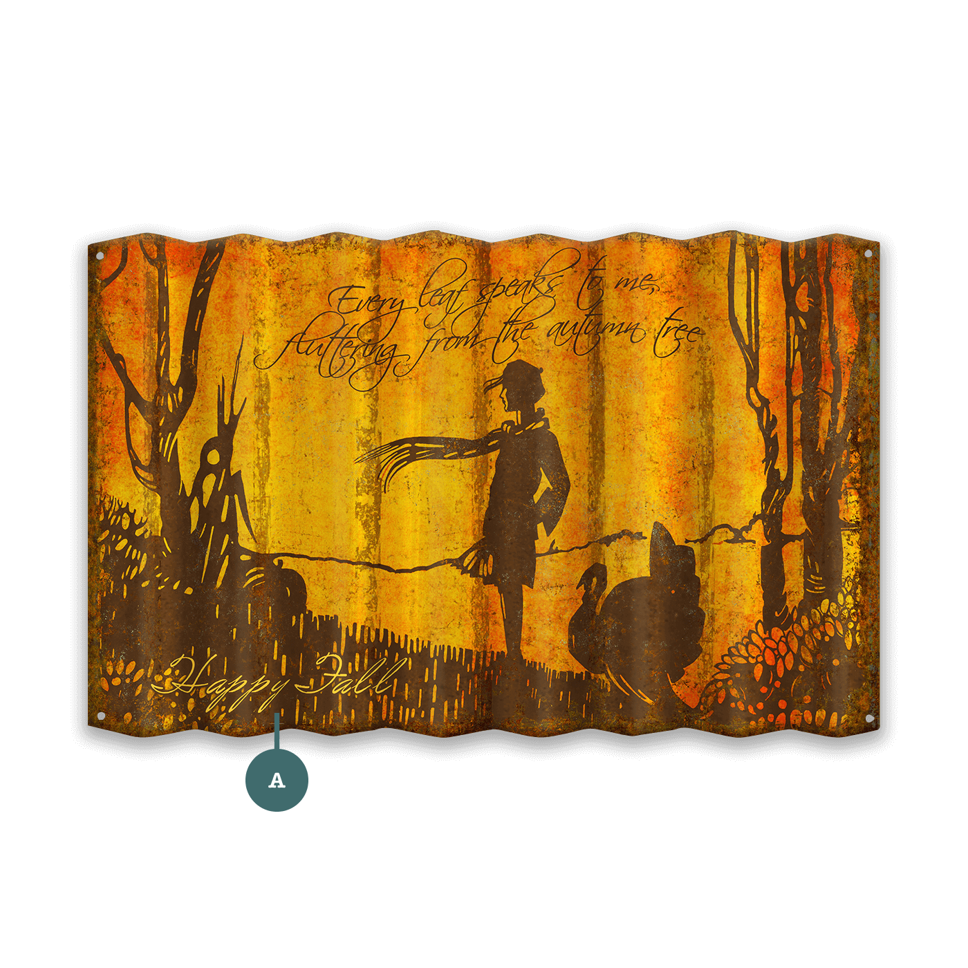 Every Leaf Speaks to Me - Corrugated Metal Wall Art
