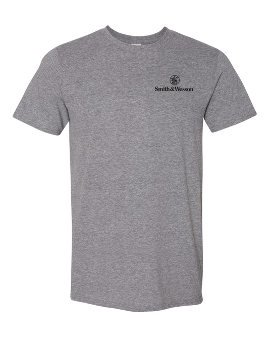 Smith & Wesson® Color Flying Eagle Belt Buckle Premium Tee – Nickel Heather