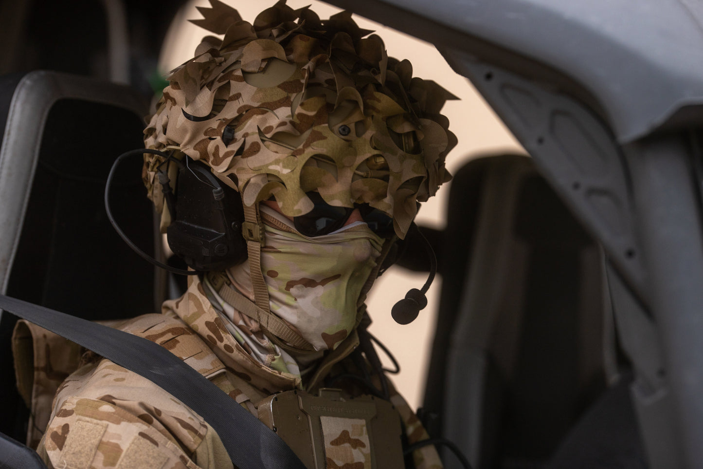 PolTact V2 Tactical Comms Helmet Headset w/ Active Hearing Protection & Quick Disconnect (Hirose) Adapter - Harris/Tait TP3000/7110/7100/8000/9000 Series