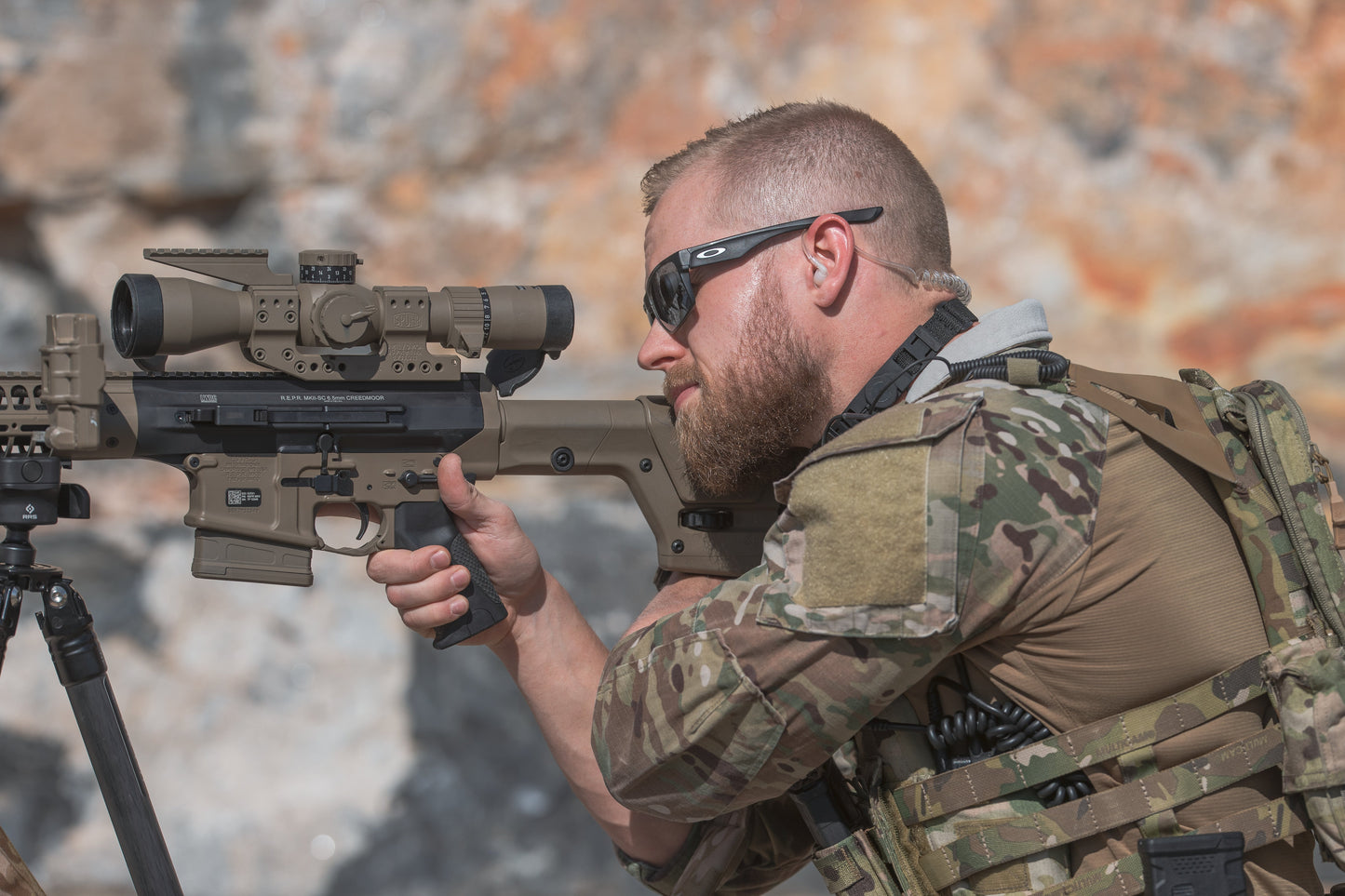 PolTact Tactical Throat Mic w/ Acoustic Tube Earpiece & 3.5mm w/ NATO Wired TP-120/U174- Headset Only