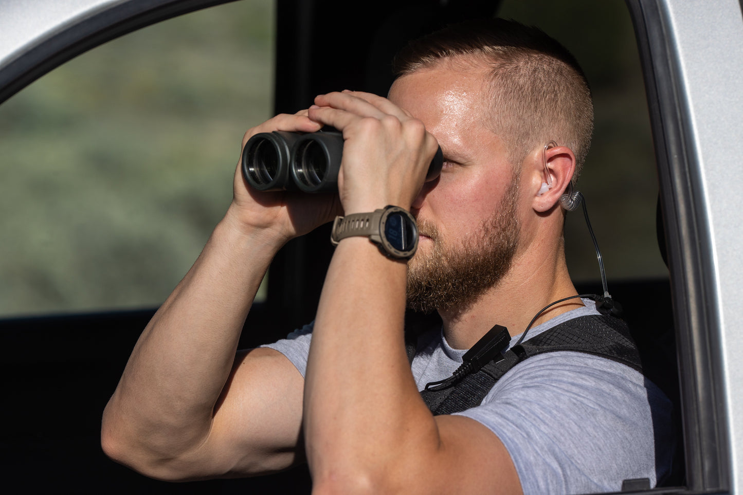 Tactical Braided Fiber Mic & 3.5mm Female Audio Jack w/ Quick Disconnect (Hirose) Connector