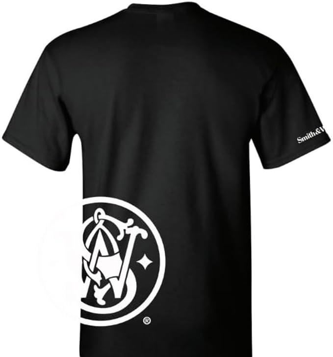 Smith & Wesson® Crewneck Wrap-Around Logo Short Sleeve Tee in Black