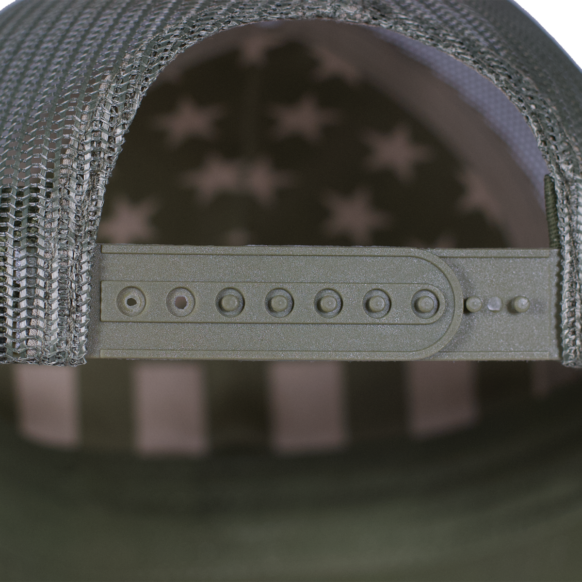 Smith & Wesson® Leather Patch Trucker Hat in Loden Green and Tan