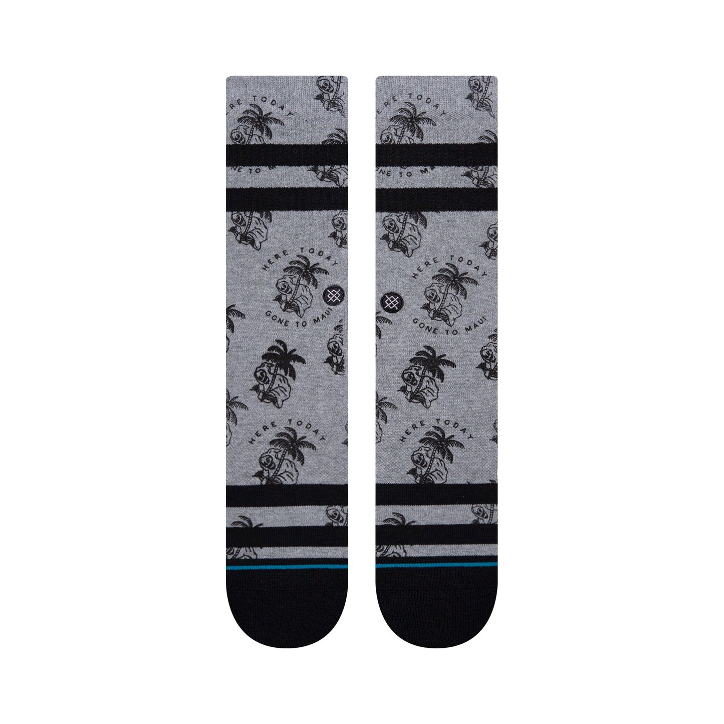 Stance Gone to Maui Crew Socks - Heather Grey