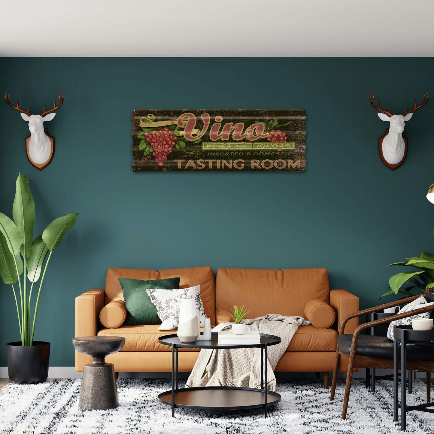 Vino Tasting Room - Corrugated Metal Wall Art