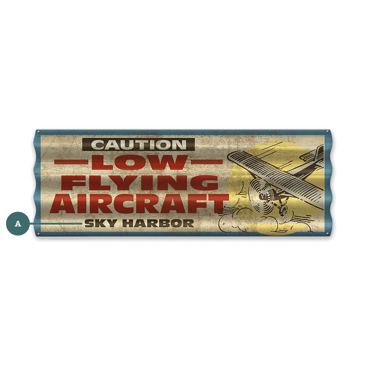 Low Flying Aircraft - Corrugated Metal Wall Art