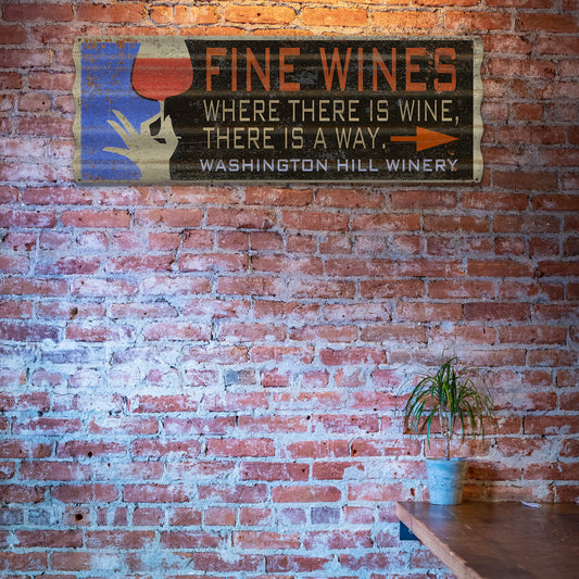 Fine Wines - Corrugated Metal Wall Art