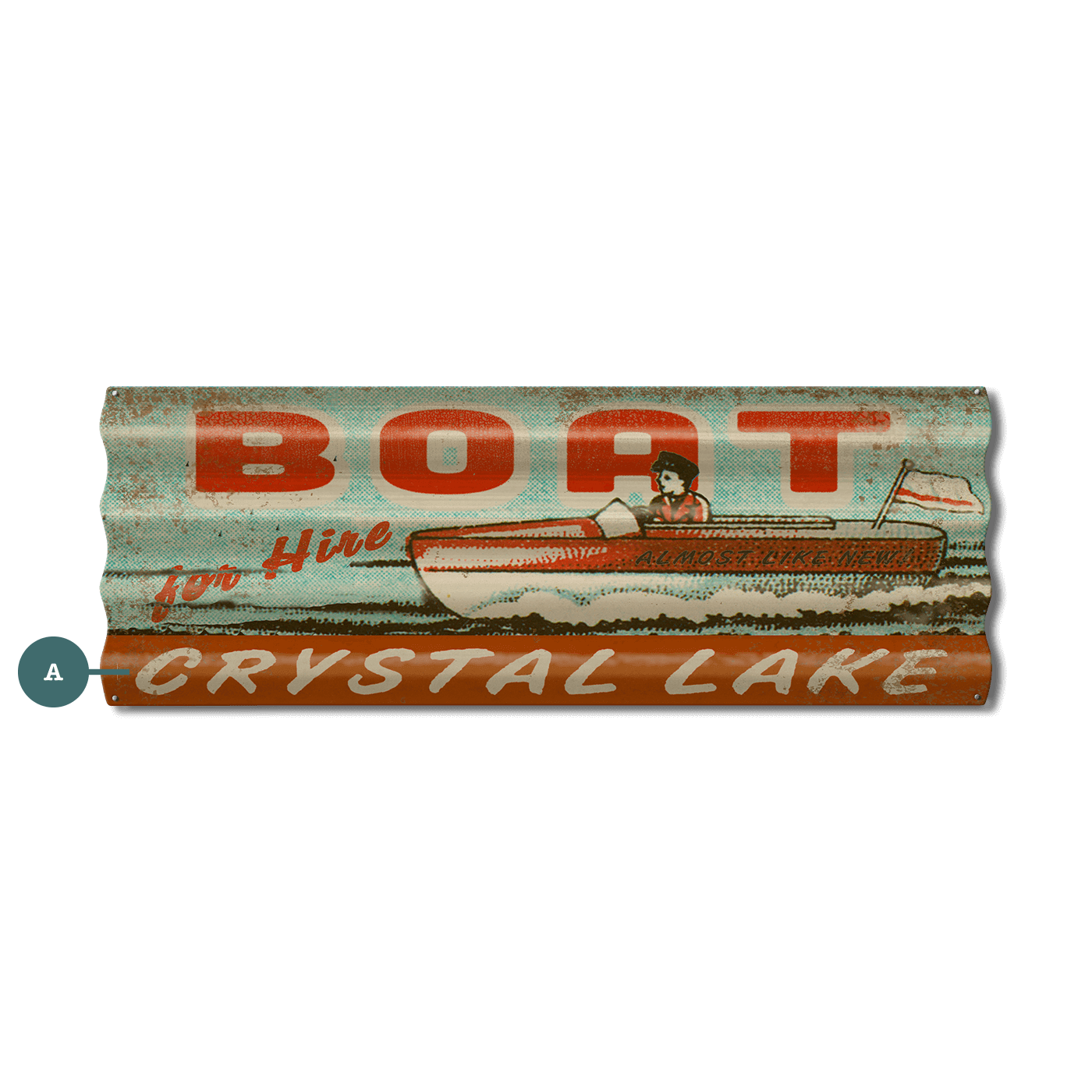 Boat for Hire - Corrugated Metal Wall Art