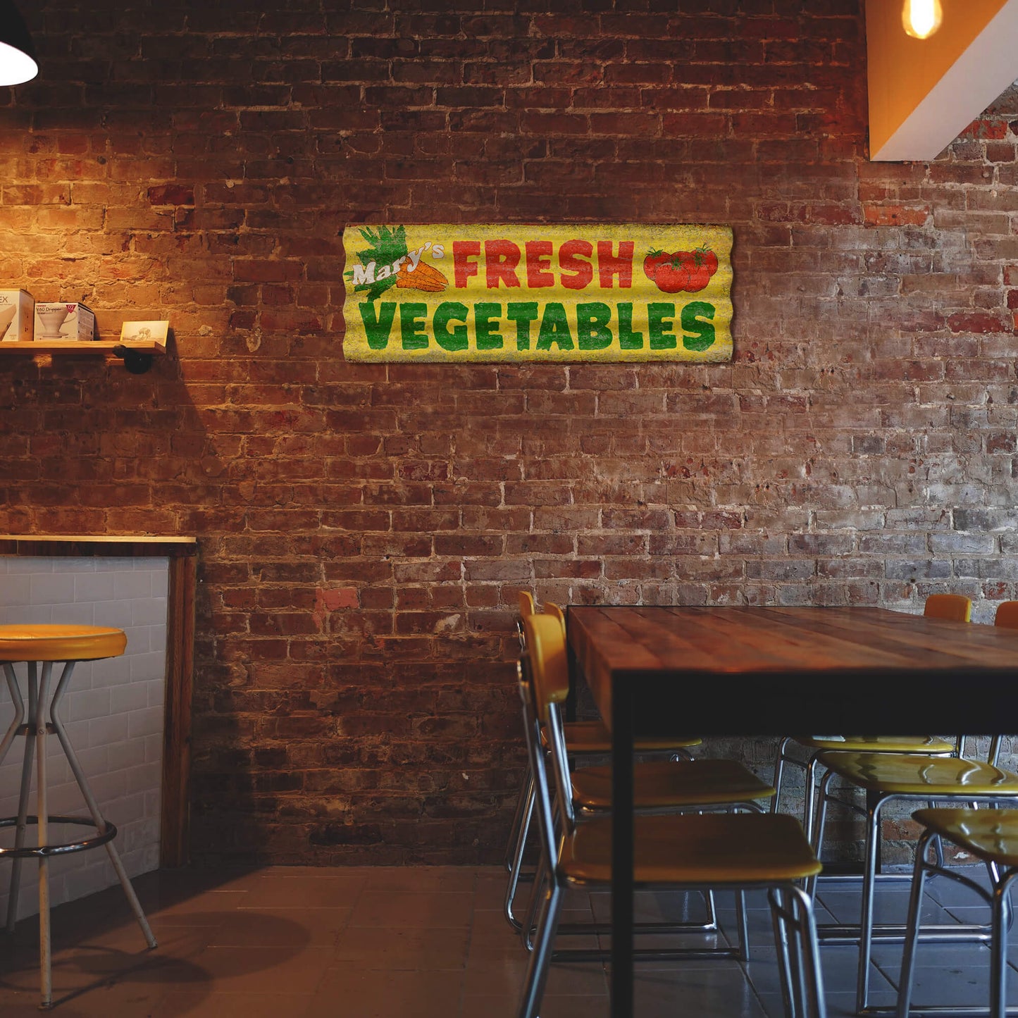 Fresh Vegetables - Corrugated Metal Wall Art