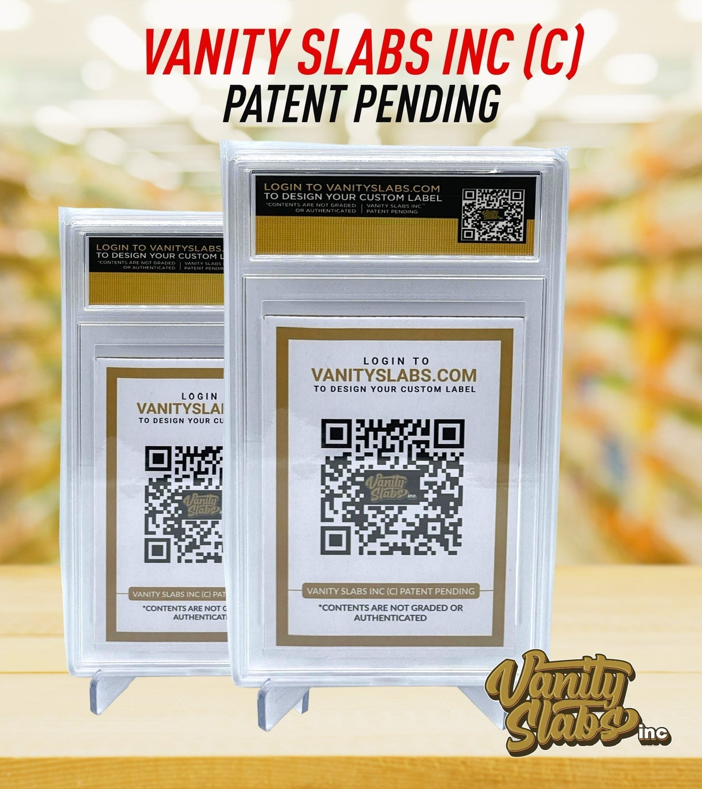 Vanity Slabs Holder 35pt Thickness for Standard Size Trading Cards Plastic Case for Baseball Football Hockey Basketball Cards