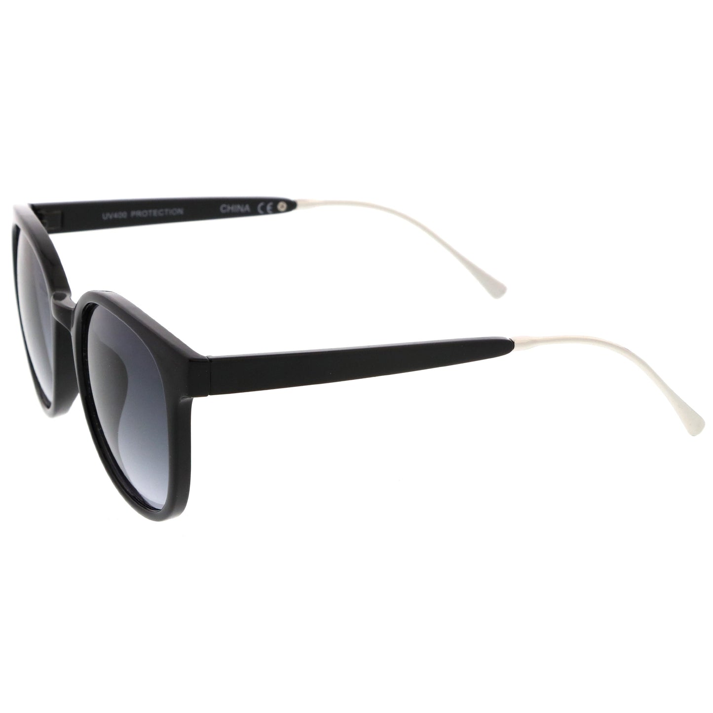 Casual Metal Temple Square Lens Horn Rimmed Sunglasses A750