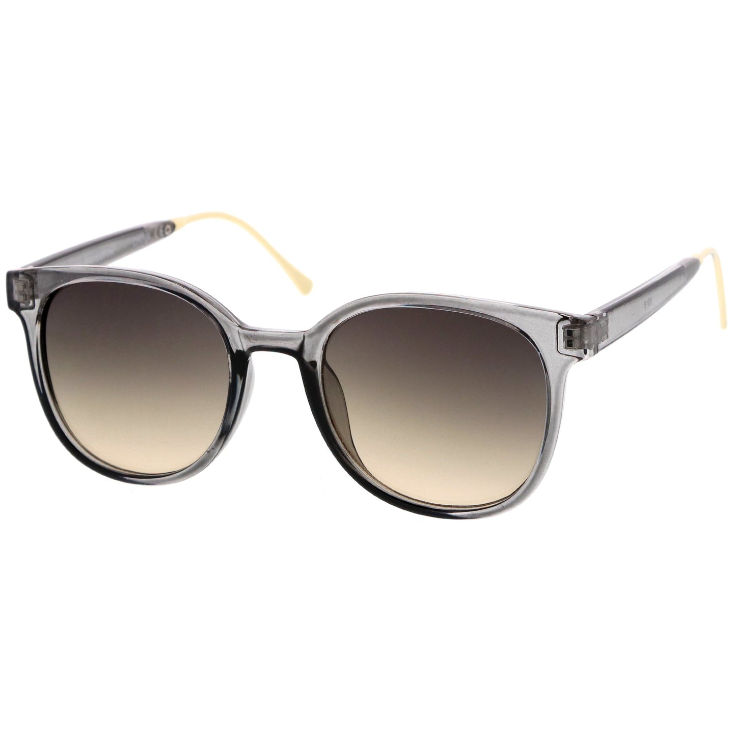 Casual Metal Temple Square Lens Horn Rimmed Sunglasses A750