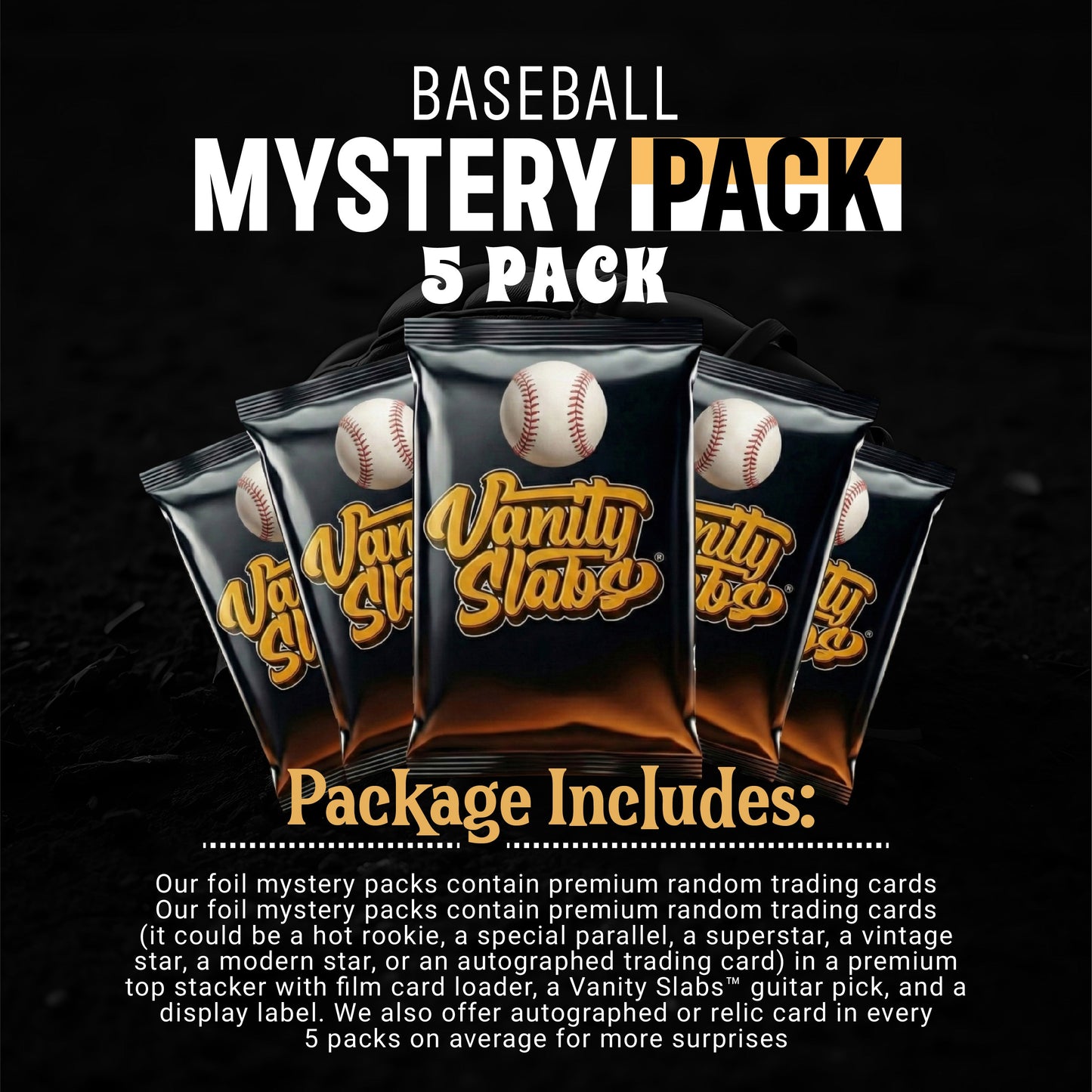 Baseball Mystery 5 Packs (Loaded with Goodies) Great Party Favors