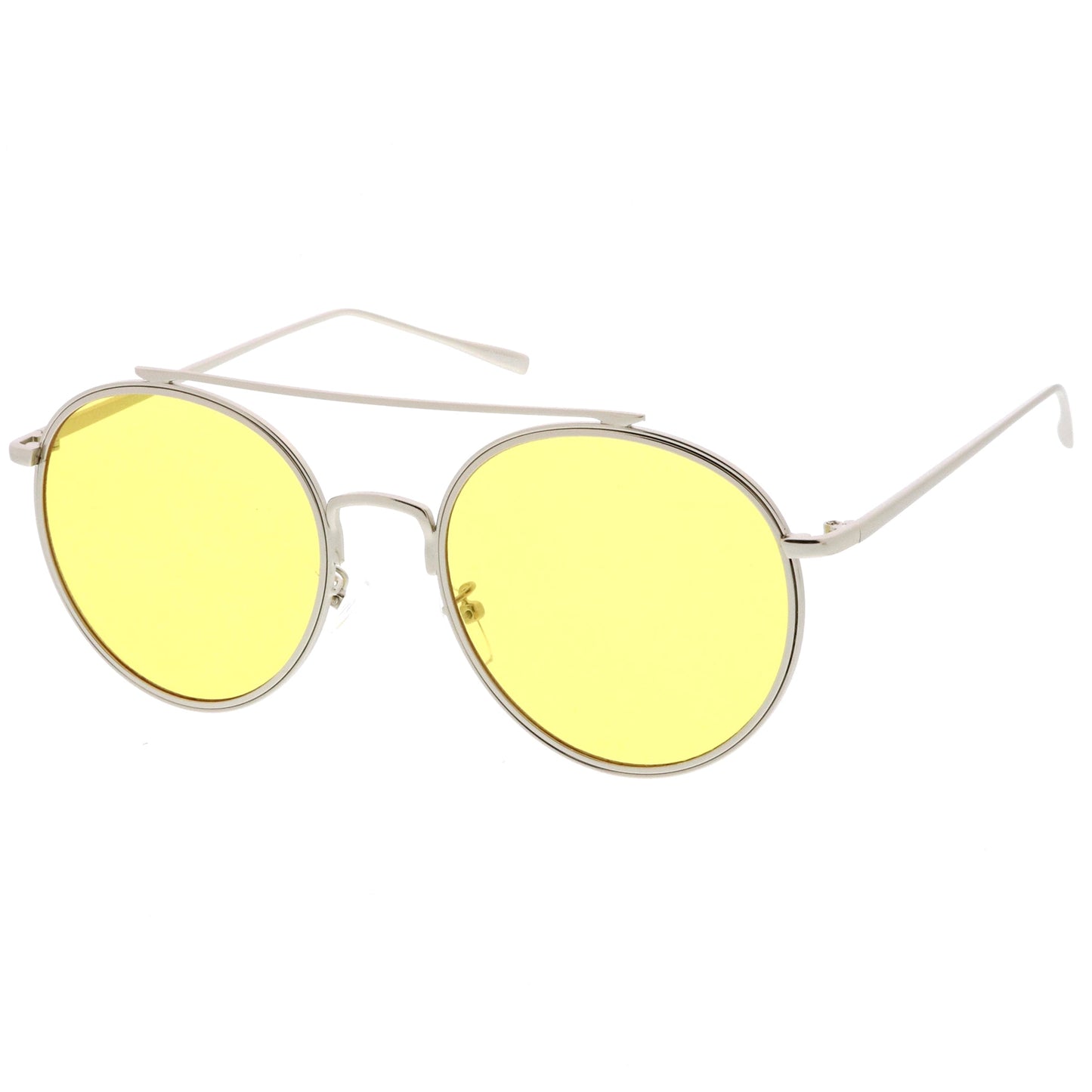 Modern Slim Round Color Tone Aviator Sunglasses A871