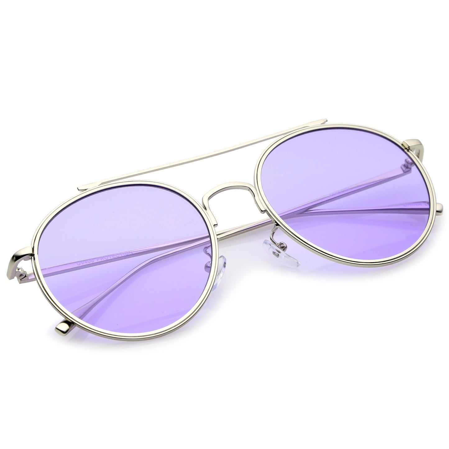 Modern Slim Round Color Tone Aviator Sunglasses A871