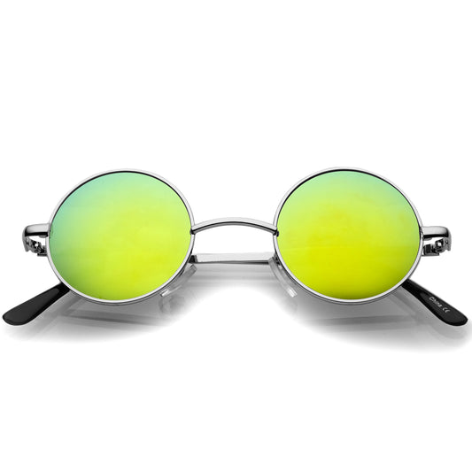 Retro Lennon Style Round Circle Metal Mirror Lens Sunglasses 1408