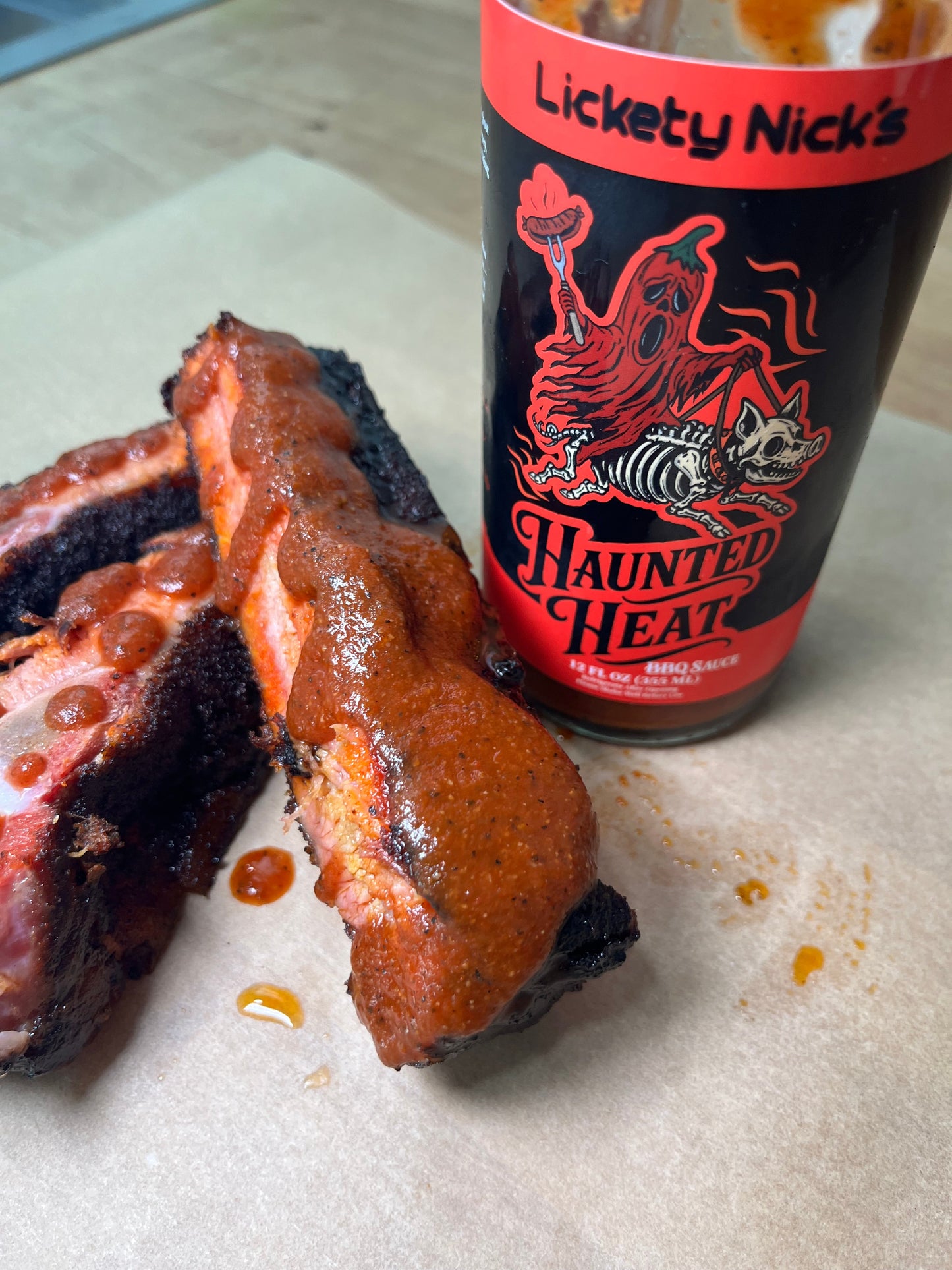 Haunted Heat BBQ Sauce, Sweet, smoky BBQ… then the heat haunts you