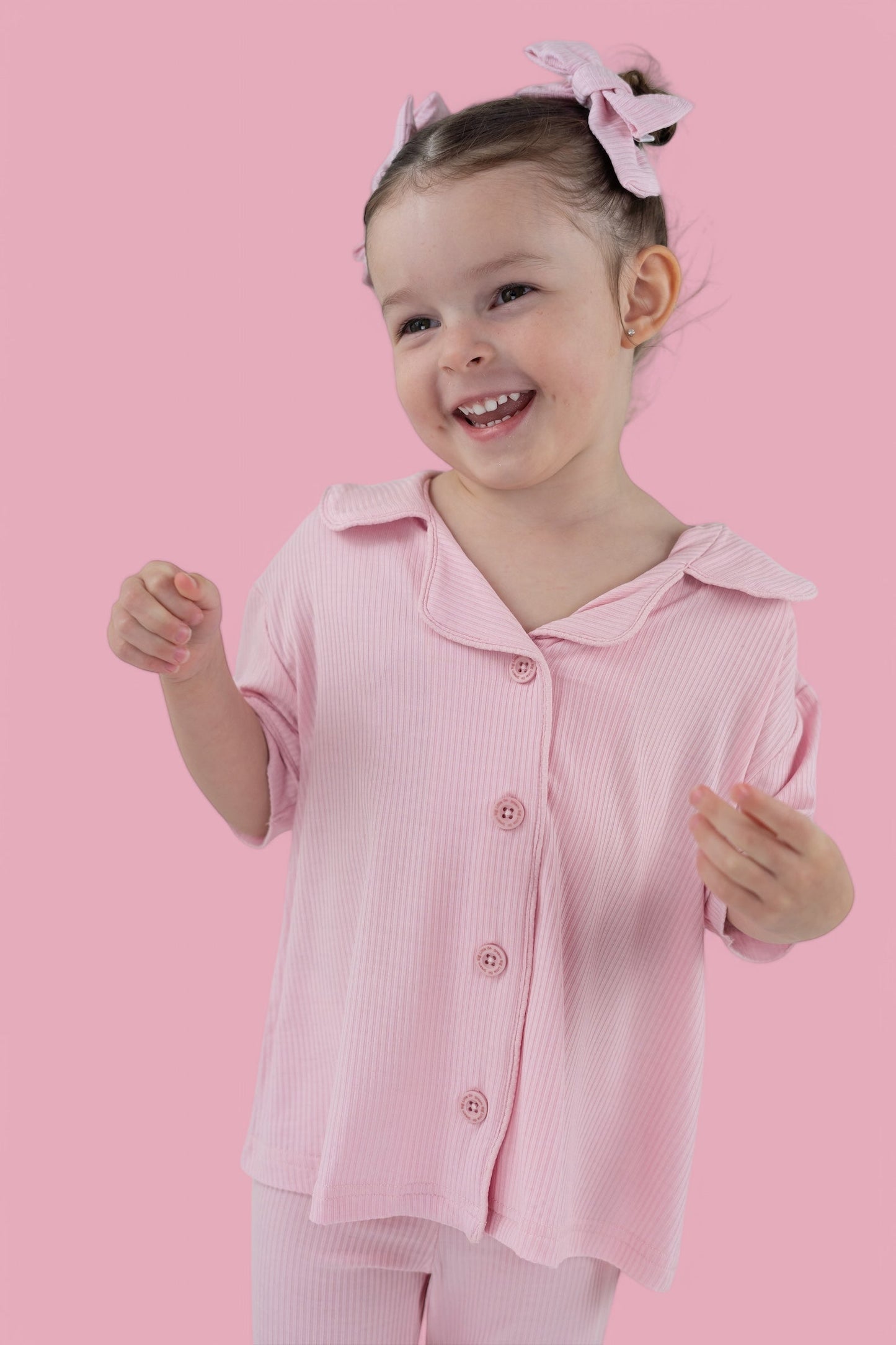 PINK ROSE DREAM GIRL'S FLARE SET