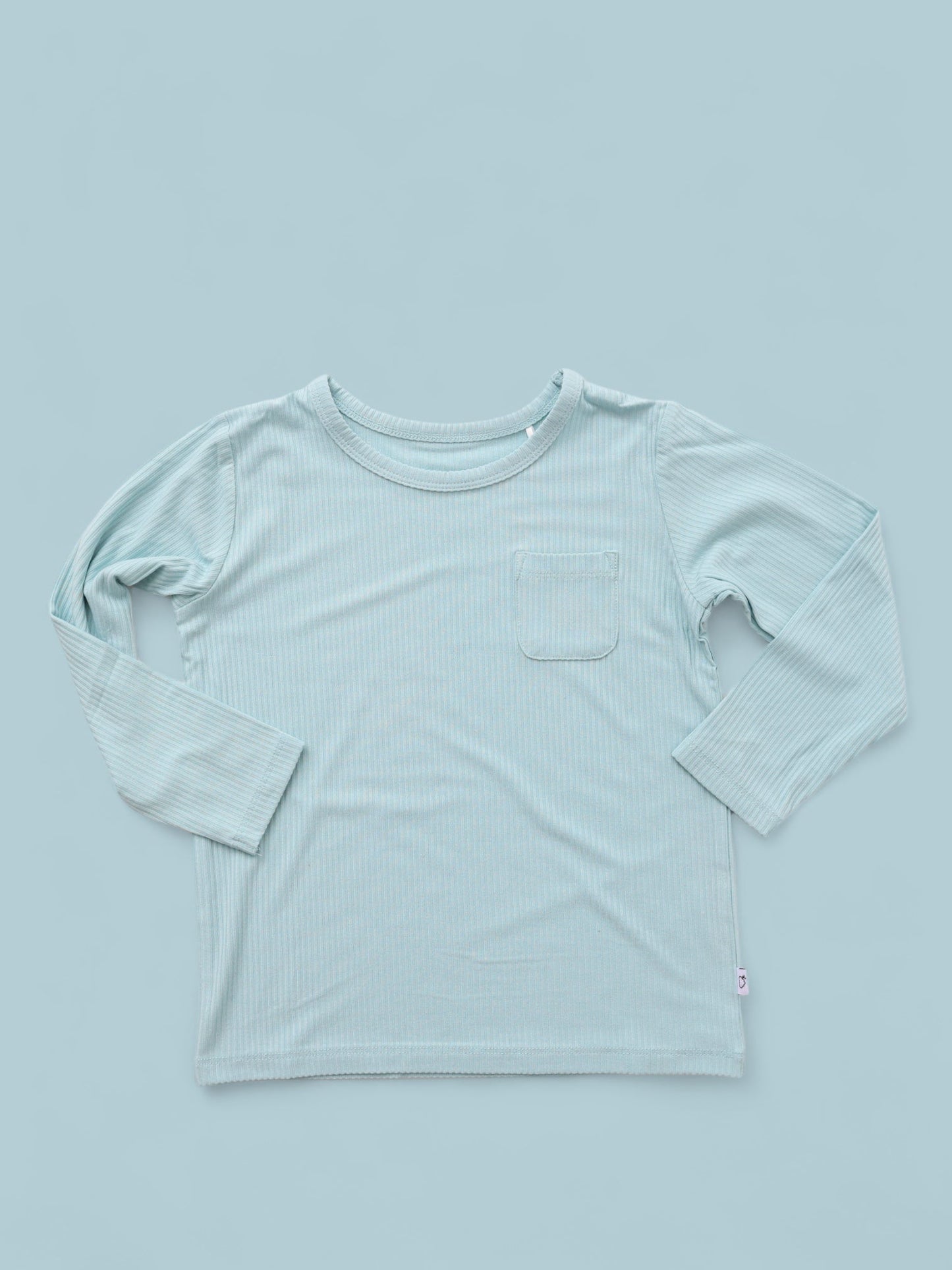 HAZY BLUE RIB DREAM POCKET TEE