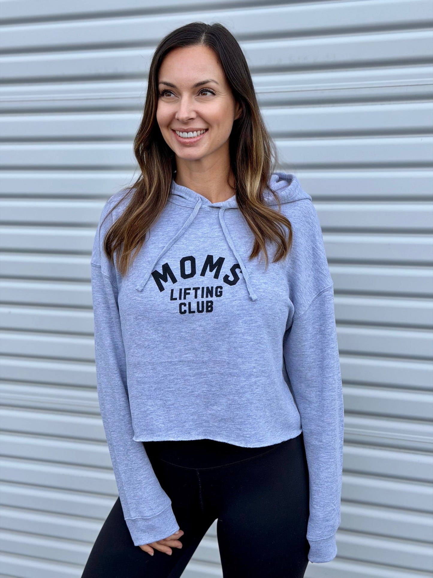 Moms Lifting Club Cropped Women's Hoodie