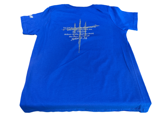 Blue John 3:16 Youth T-Shirt