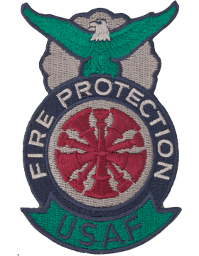 CLEARANCE - ABU USAF Fire Badge - Fire Chief Five Bugles