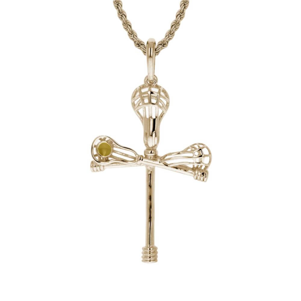 Cross Check Lacrosse Necklace